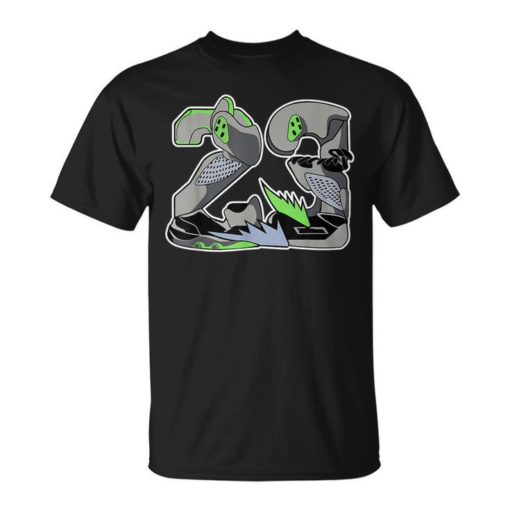 Number 23 Drip Kicks Retro Green Bean 5S Matching  Unisex T-Shirt