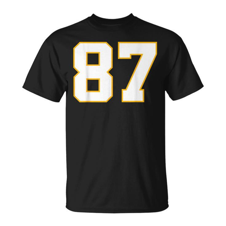 Number 87 Kansas City Fan Football Classic College American T-Shirt