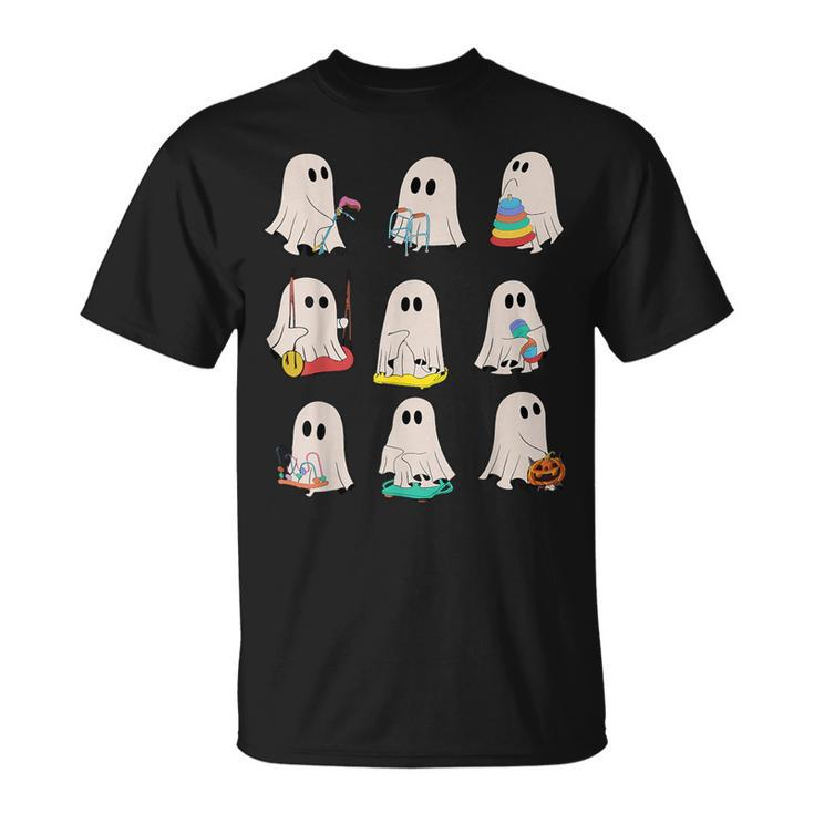 Occupational Therapy Halloween Ot Ghost Boo Speech Therapy T-Shirt