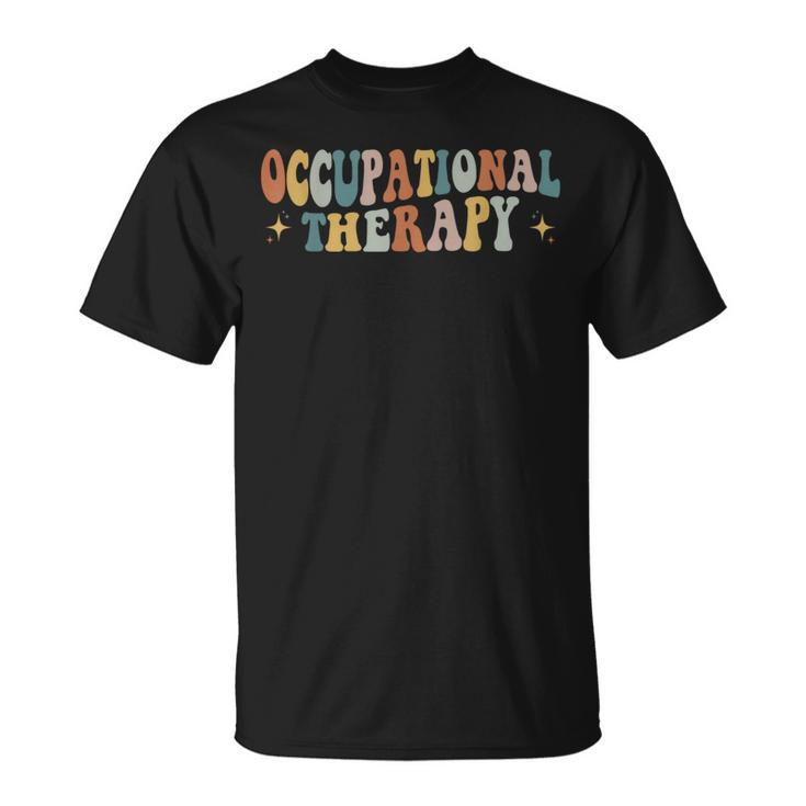 Occupational Therapy -Ot Therapist Ot Month Groovy Retro  Unisex T-Shirt