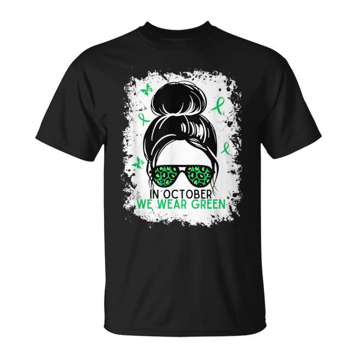 In Octobre We Wear Green Liver Cancer Awareness T-Shirt