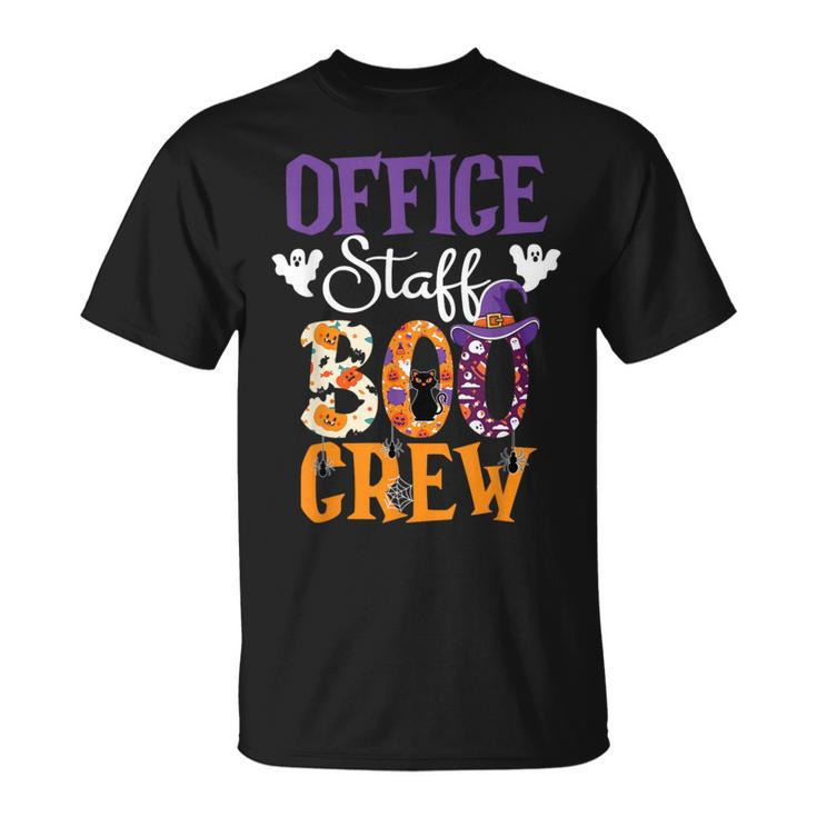Office Staff Boo Crew Matching Autumn Halloween Costume T-Shirt