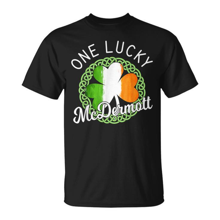 One Lucky Mcdermott Irish Family Name Unisex T-Shirt
