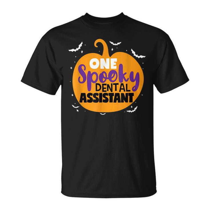 One Spooky Dental Assistant Halloween Pumpkin Tooth Doctor  Unisex T-Shirt
