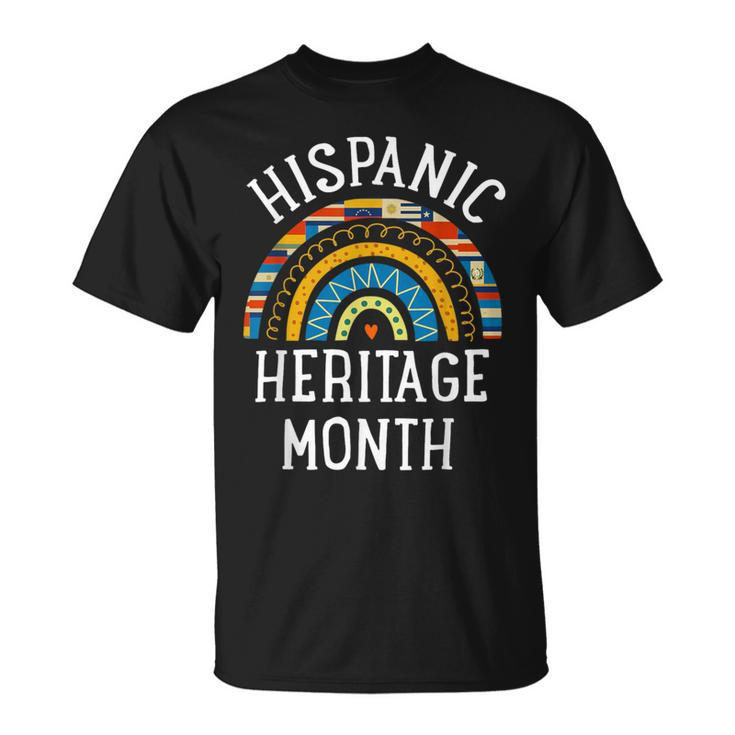 Hispanic Heritage Month National Latino Countries Flags T-Shirt