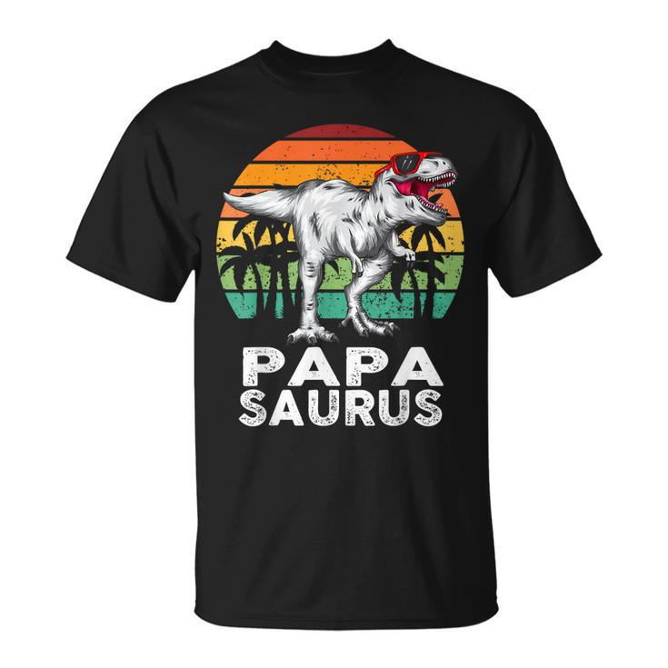 Papa Saurus  Fathers Day T-Rex Dinosaur Lovers Funny  Unisex T-Shirt