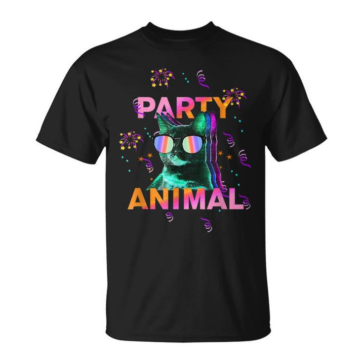 Party Cat Lover Party Animal Cool Cat Pet Lover T-Shirt