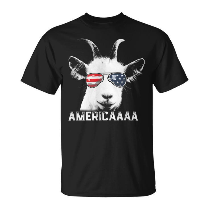 Patriotic Goat 4Th Of July Funny Goat Americaaa Unisex T-Shirt
