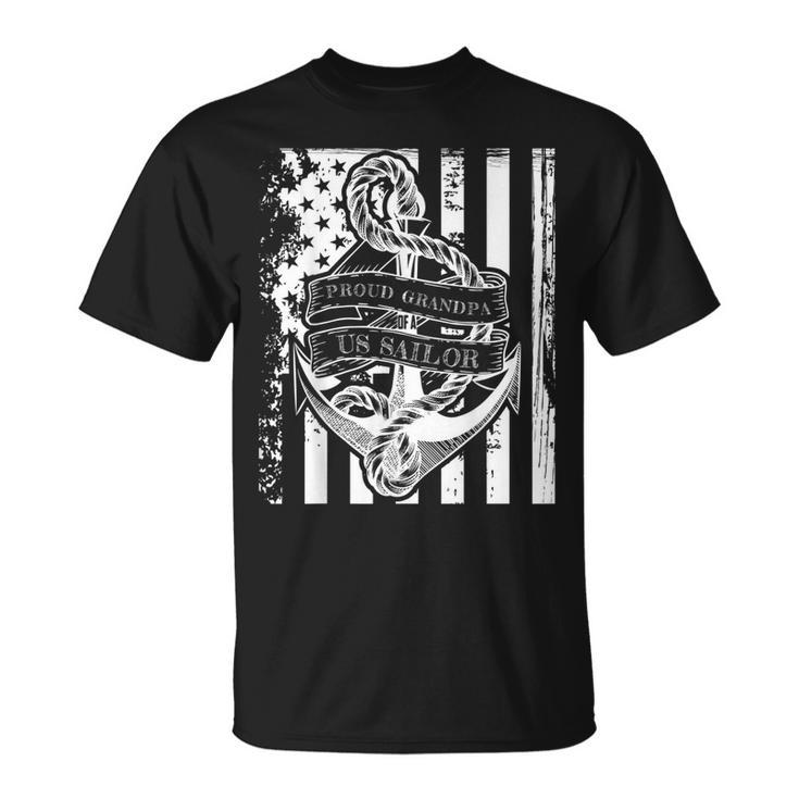Patriotic Grandpa Of A Us Sailor Flag  Unisex T-Shirt
