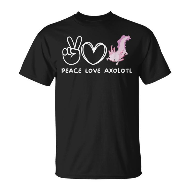 Peace Love Axolotl Retro Axolotl Lover  Unisex T-Shirt