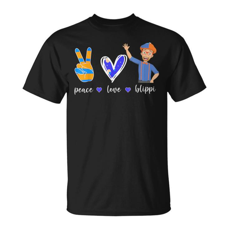 Peace Love Funny Lover For Men Woman Kids Blippis Unisex T-Shirt