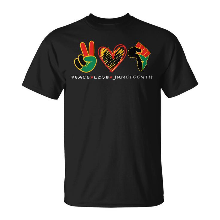 Peace Love Junenth Pride Black Remembering My Ancestors  Unisex T-Shirt
