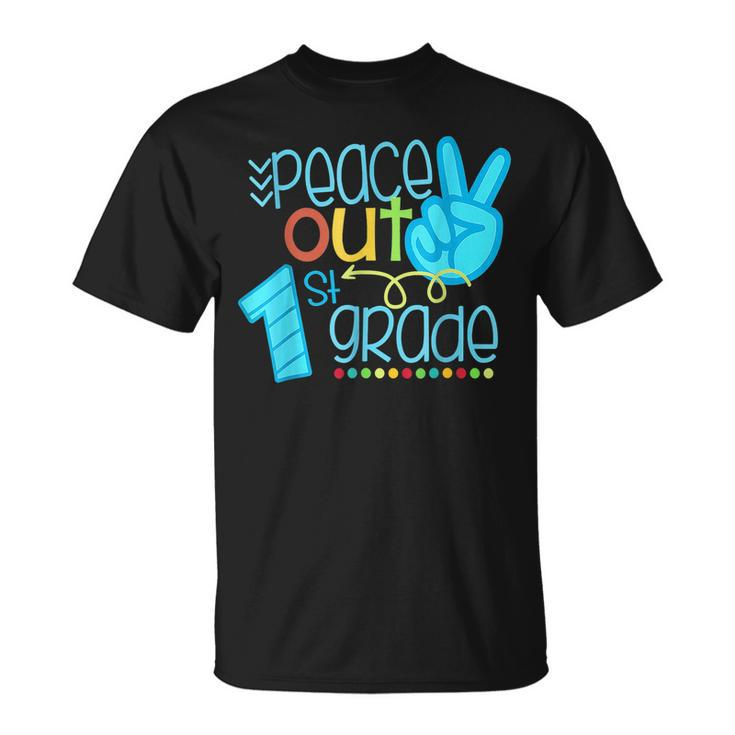 Peace Out 1St Grade Funny End Of School Year Unisex T-Shirt