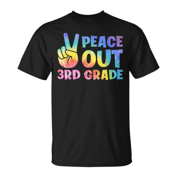 Peace Out 3Rd Grade Graduate Tie Dye Last Day Of School Unisex T-Shirt