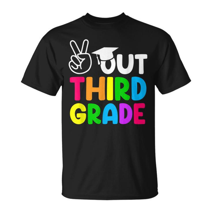 Peace Out 3Rd Grade  Happy Last Day Of School Students Unisex T-Shirt