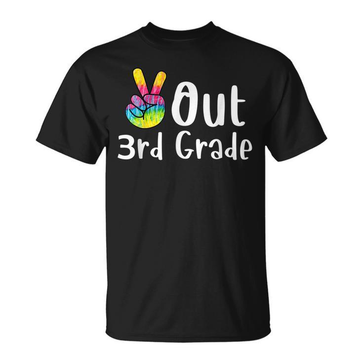 Peace Out 3Rd Grade Tie Dye Graduation Class Of 2023 Unisex T-Shirt