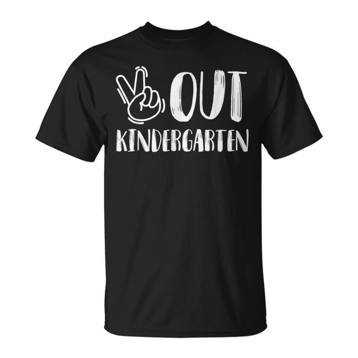 Peace Out Kindergarten Graduation Outfit Last Day Of School Unisex T-Shirt