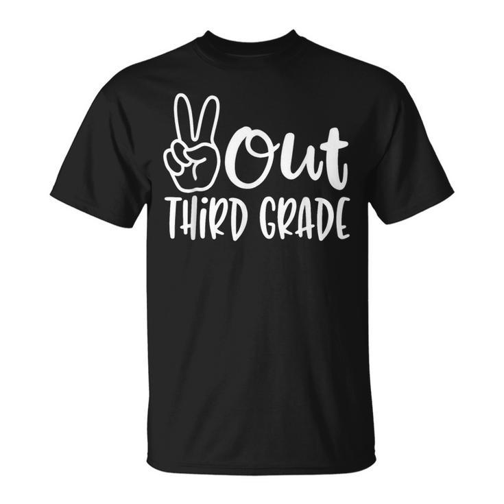 Peace Out Third Grade Last Day Of School 3Rd Grade Unisex T-Shirt