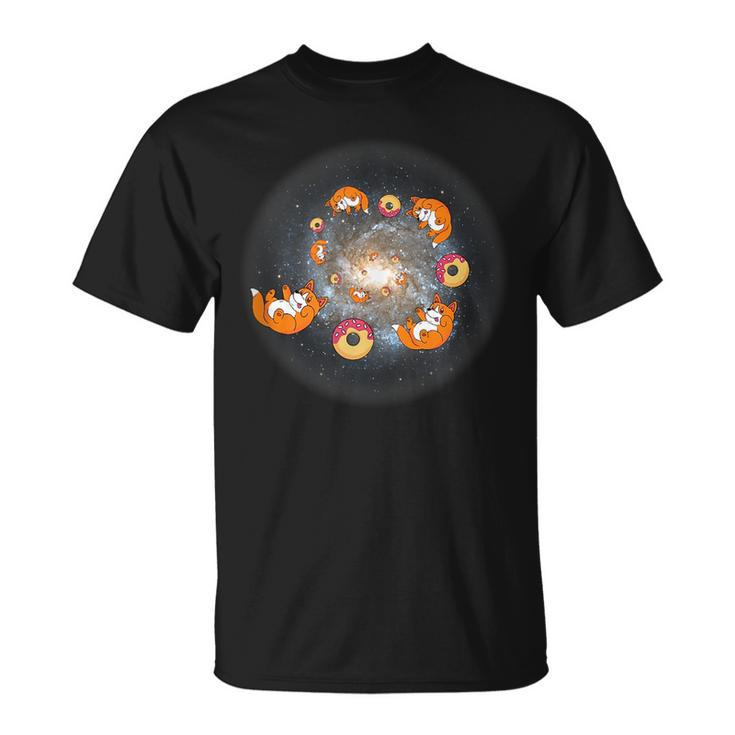 Pembroke Welsh Space Corgi Donut Universe Meme Puns  Unisex T-Shirt