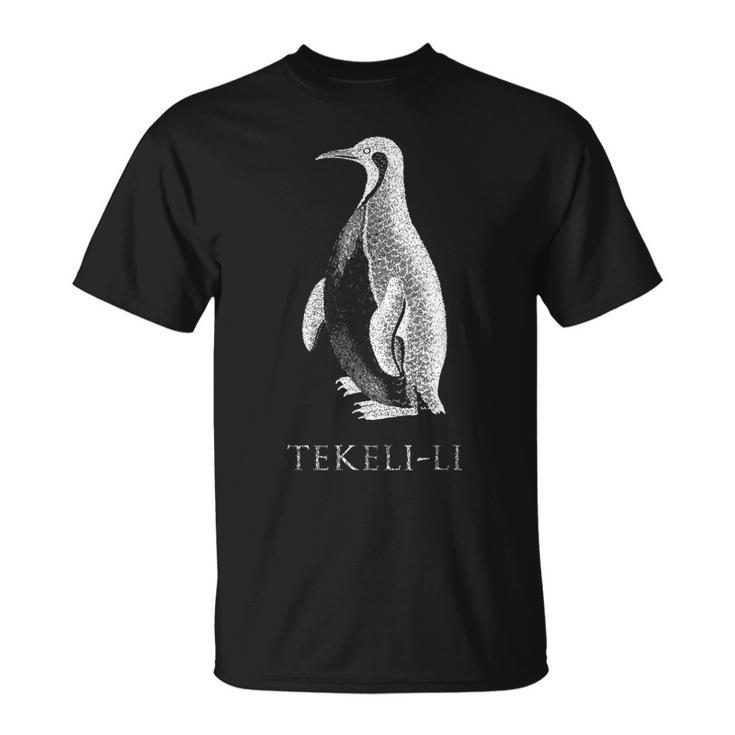 Penguin Tekelili Mountains Of Madness Cosmic Horror Fun Kid Penguin T-Shirt