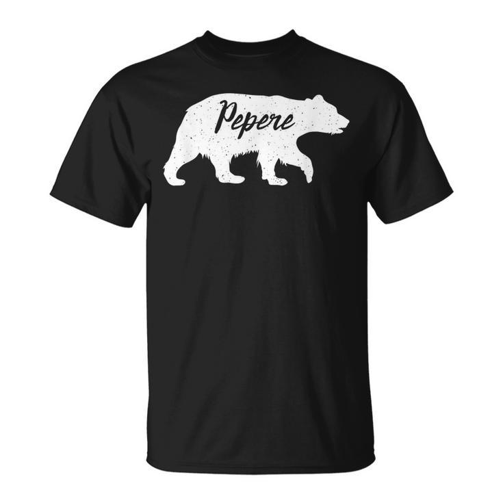 Pepere Grandpa Gifts Pepere Bear  Unisex T-Shirt