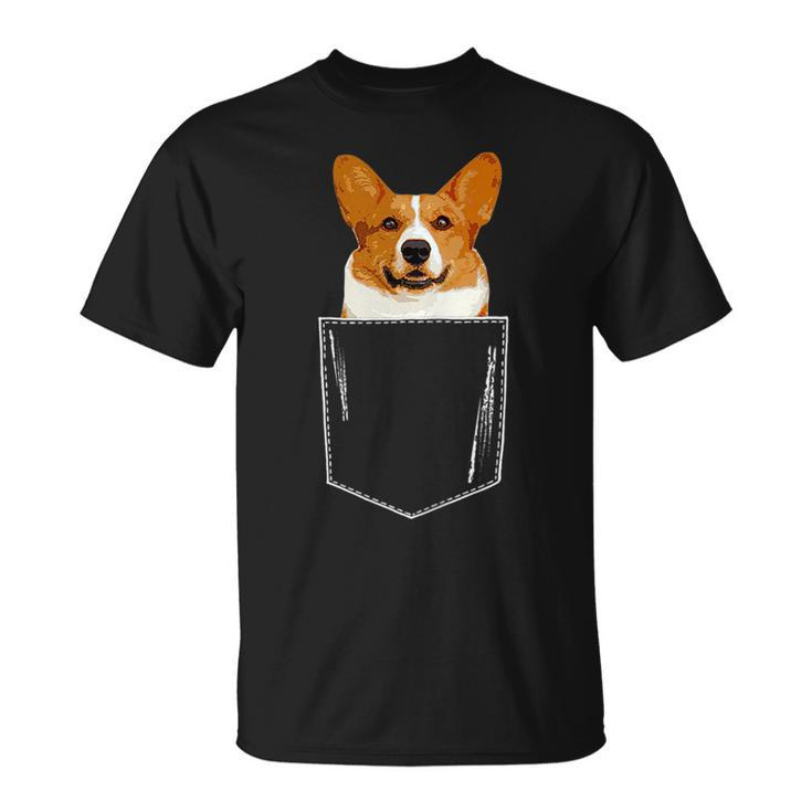 Perfect Corgi In Pocket Lover Funny Meme Gift  Unisex T-Shirt