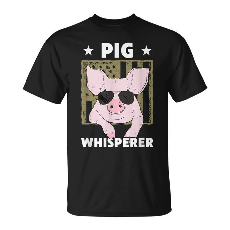 Pig Whisperer Pig Design For Men Hog Farmer  Unisex T-Shirt