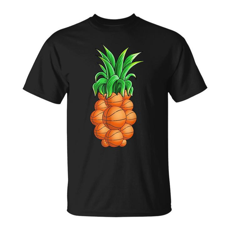 Pineapple Basketball Hawaiian Aloha Beach Gift Hawaii Unisex T-Shirt
