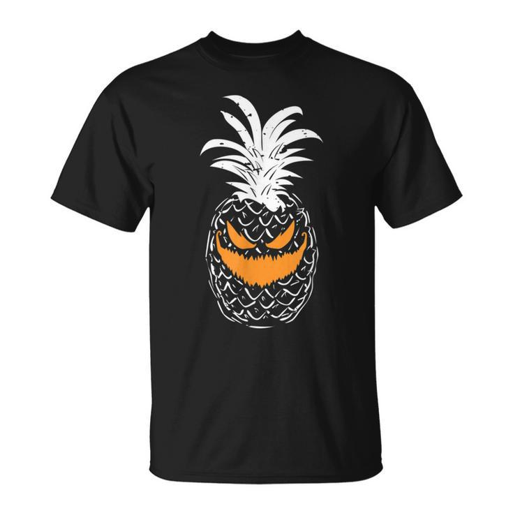 Pineapple Pumpkin Spooky Scary Monster Halloween  Unisex T-Shirt