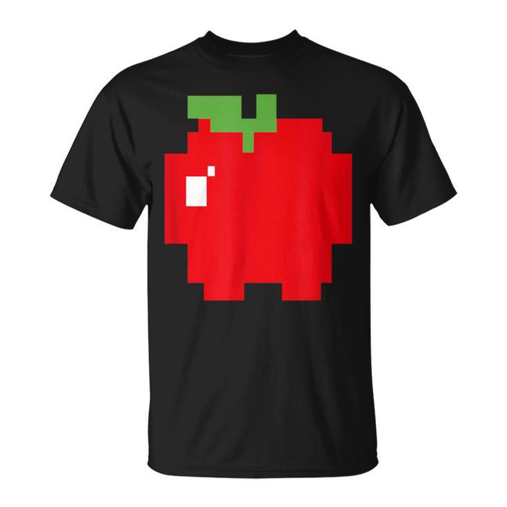 Pixel Apple 80S Video Game Halloween Group Costume T-Shirt