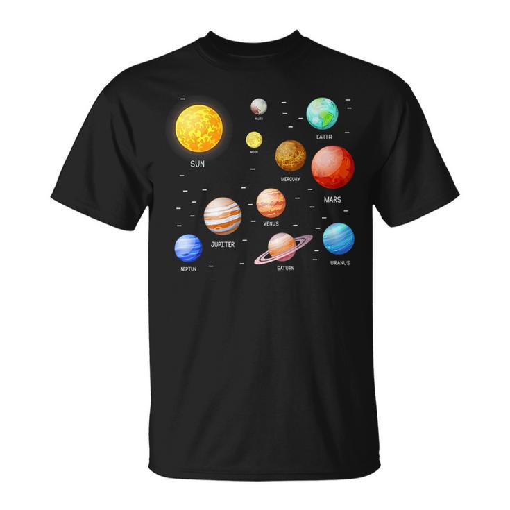 Planets  Solar System Science Astronomy Space Lovers Astronomy Funny Gifts Unisex T-Shirt