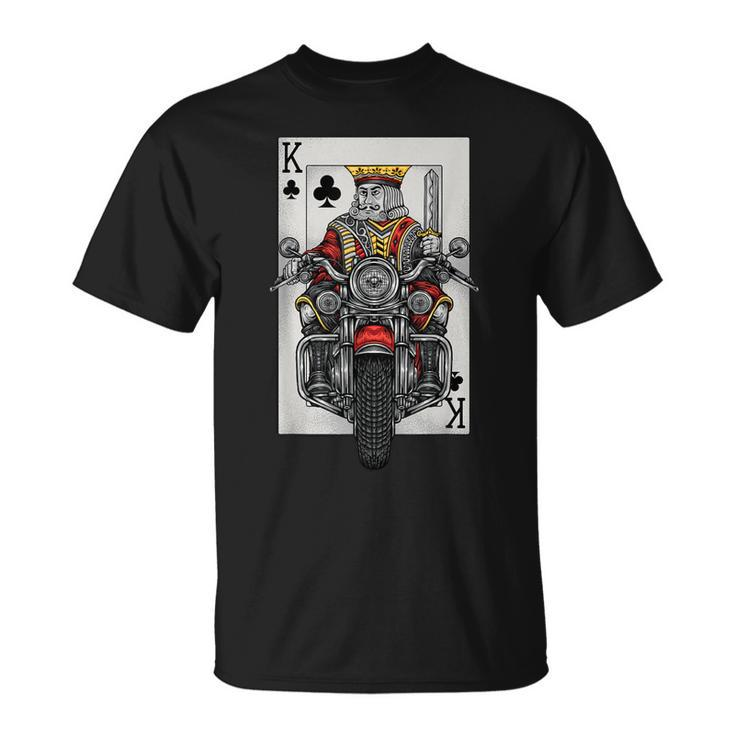 Playing Card King Riding A Road Motorcycle Unisex T-Shirt
