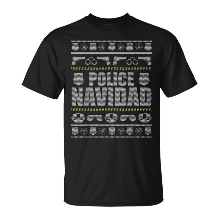 Police Navidad Cop Ugly Christmas Sweater T-Shirt
