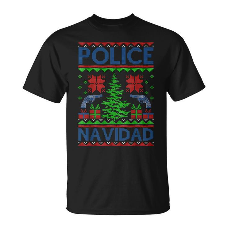 Police Navidad Ugly Christmas Sweater T-Shirt