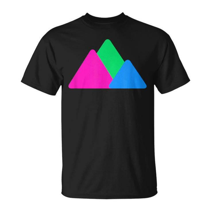 Polysexual Pride Mountains Lgbtq Poly Flag Lgbtqia Gift  Unisex T-Shirt