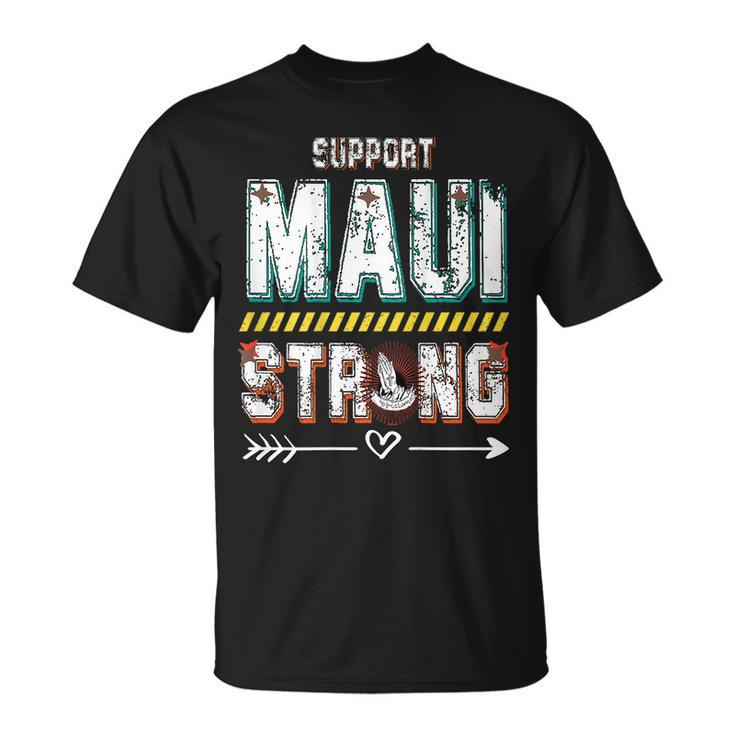 Pray For Maui Hawaii Strong On Back T-Shirt