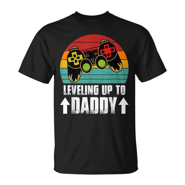 Pregnancy Announcement For Gamer Dad Leveling Up To Dad  Unisex T-Shirt