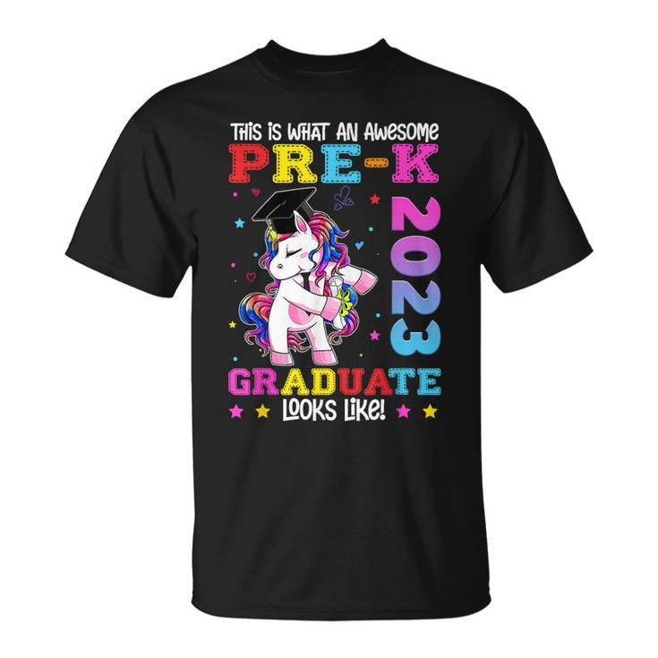 Prek Graduation  Prek Kindergarten Unicorn Class 2023 Unisex T-Shirt