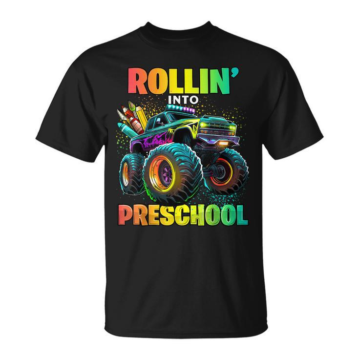 Preschool Monster Truck Back To School First Day Of School T-Shirt