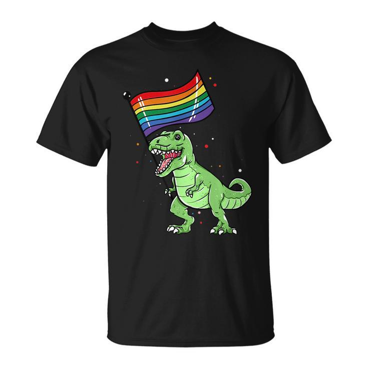 Pride Dinosaur Lgbt Gay Lesbian Transgender Trans Nonbinary  Unisex T-Shirt