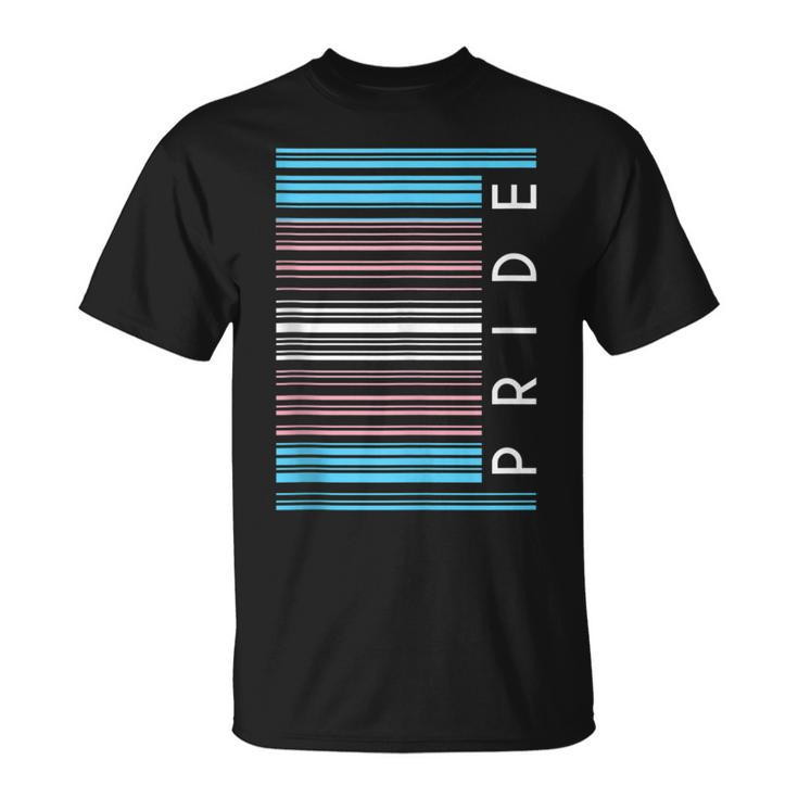 Pride Trans Barcode Lgbt Social Justice Human Rights T-Shirt