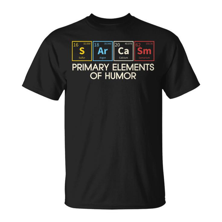 Primary Elements Of Humor Irony Words Sarcasm  Unisex T-Shirt