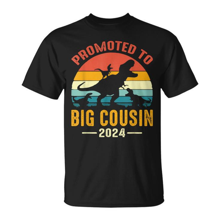Promoted To Big Cousin 2024 Dinosaur T-Rex T-Shirt