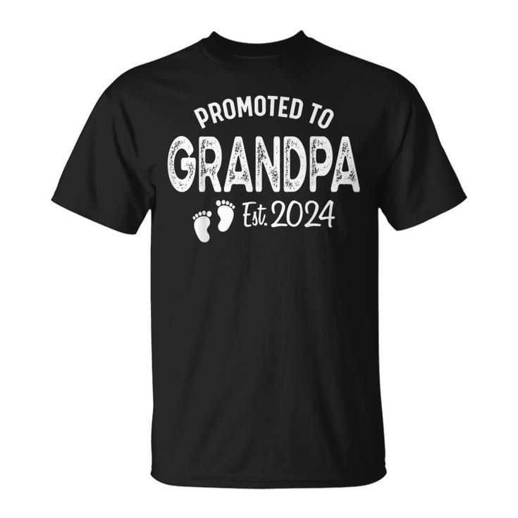 Promoted To Grandpa 2024 Soon To Be Granddad New Dad T-shirt