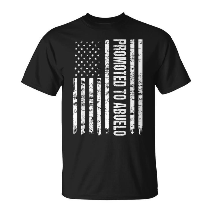 Promoted To Abuelo New Grandpa Vintage American Flag Gift  Unisex T-Shirt