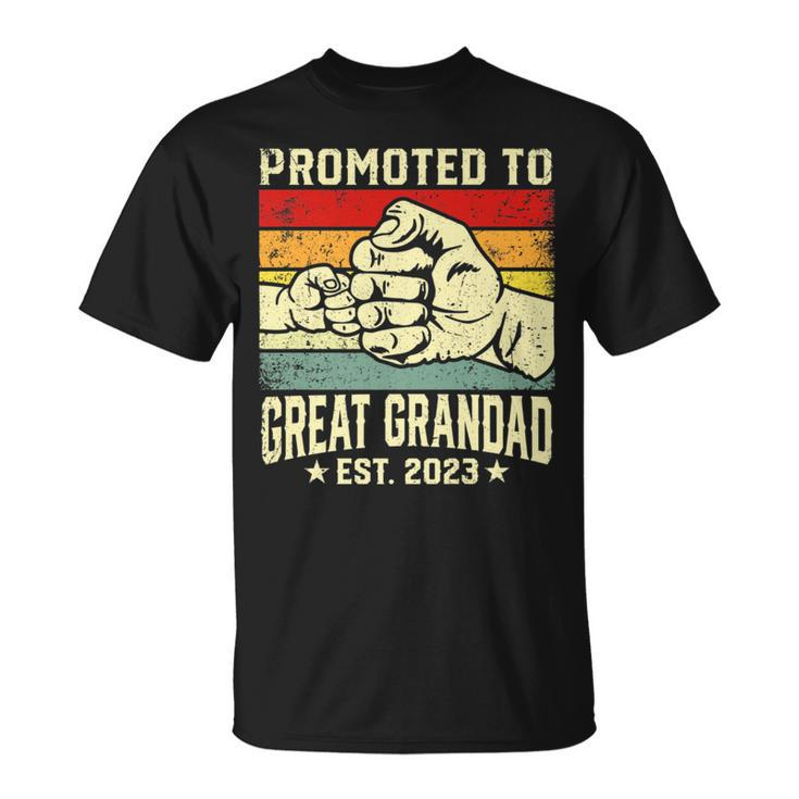 Promoted To Great Grandad Est 2023 Vintage New Dad   Funny Gifts For Dad Unisex T-Shirt