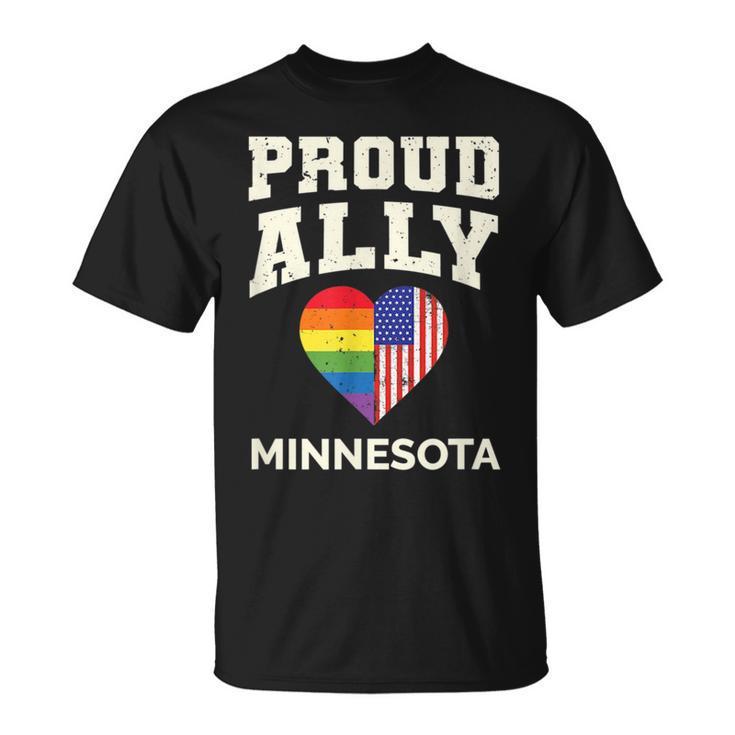 Proud Ally Gay Pride Flag Gender Equality Minnesota  Unisex T-Shirt