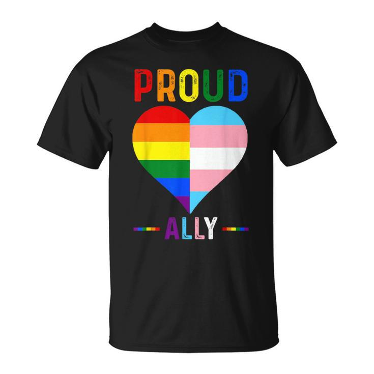 Proud Ally  Lgbtq Pride Month Lgbt Flag Proud Ally Unisex T-Shirt
