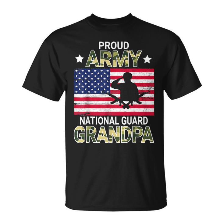 Proud Army National Guard Grandpa American Father Daddy Papa  Unisex T-Shirt