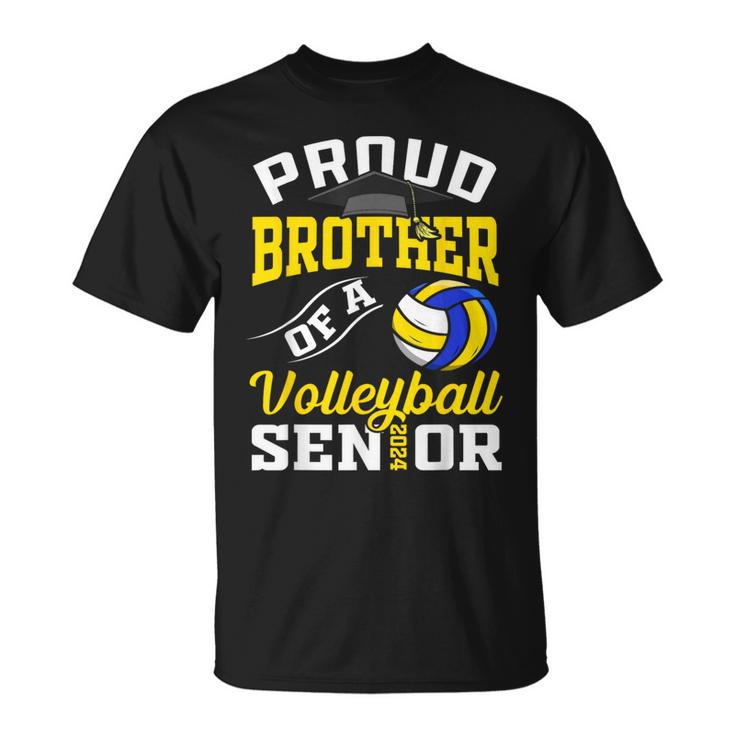 Proud Brother Of A Volleyball Senior 2024 Graduation T-Shirt